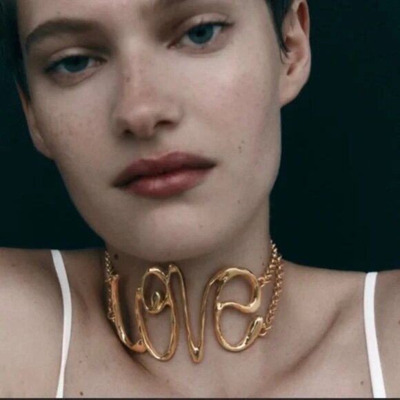 Zara Gold Love Necklace - Picture 2 of 4
